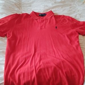 Red Polo, size M, good condition